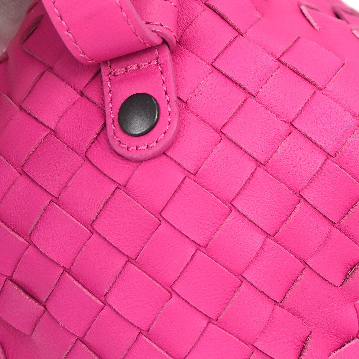 Bottega Veneta Pink Lambskin Intrecciato Handbag