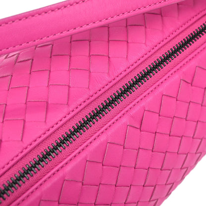 Bottega Veneta Pink Lambskin Intrecciato Handbag
