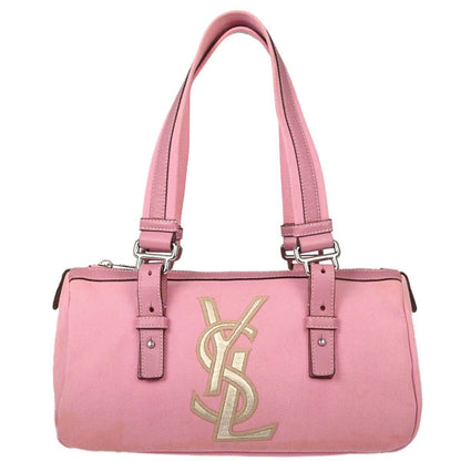 Yves Saint Laurent Pink Canvas Kahala Handbag
