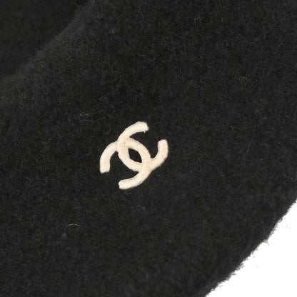 Chanel Black Hat Beret Small Good