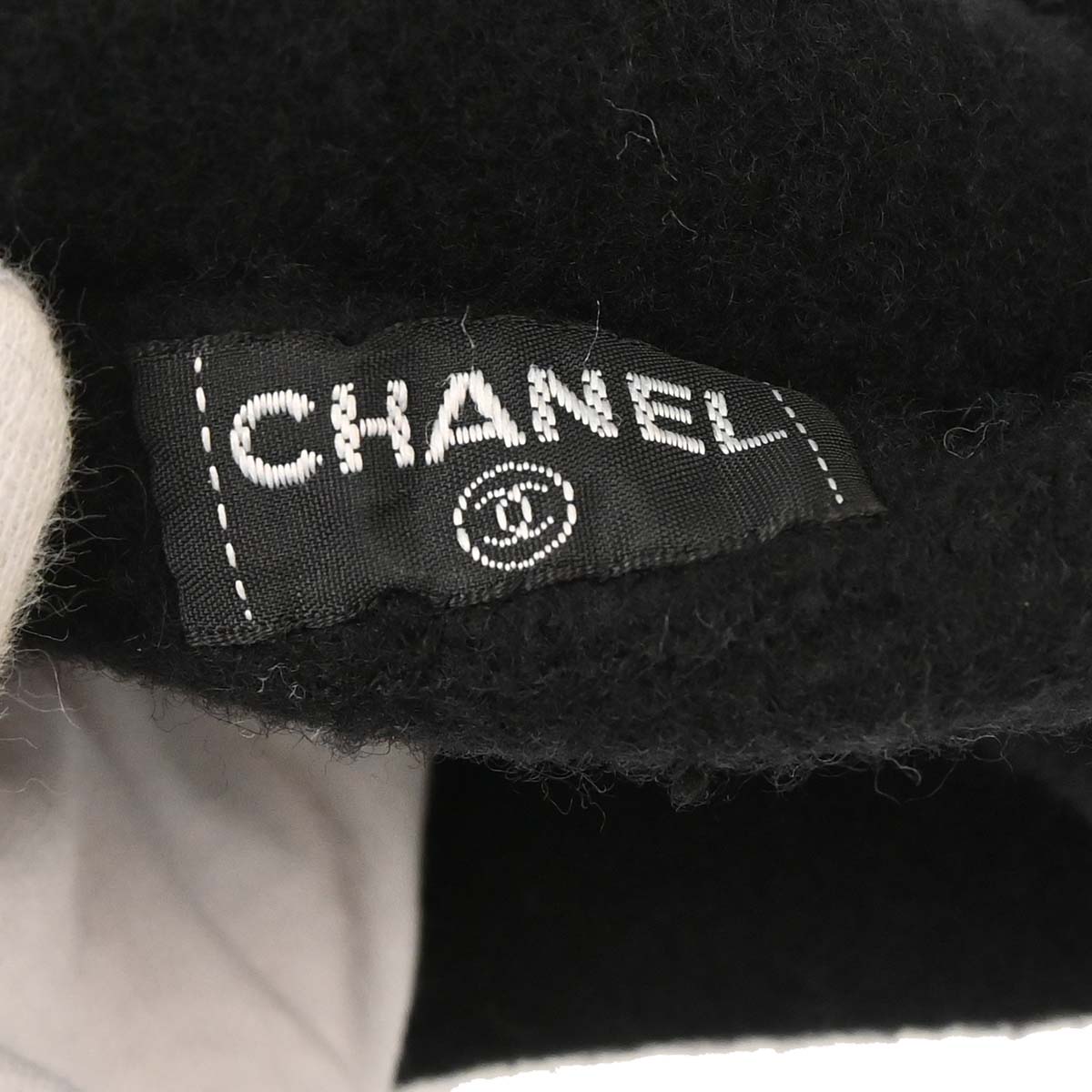 Chanel Black Hat Beret Small Good