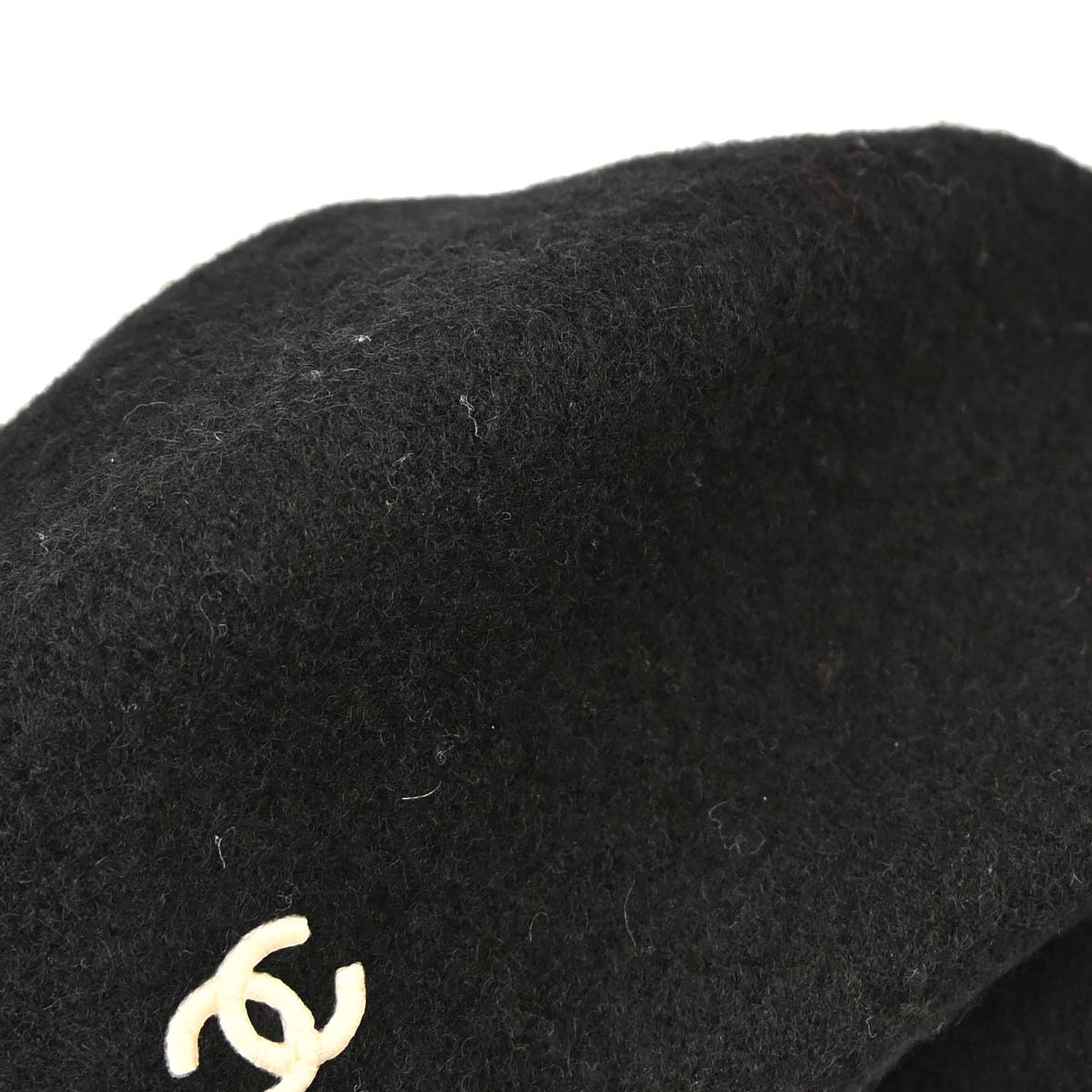Chanel Black Hat Beret Small Good