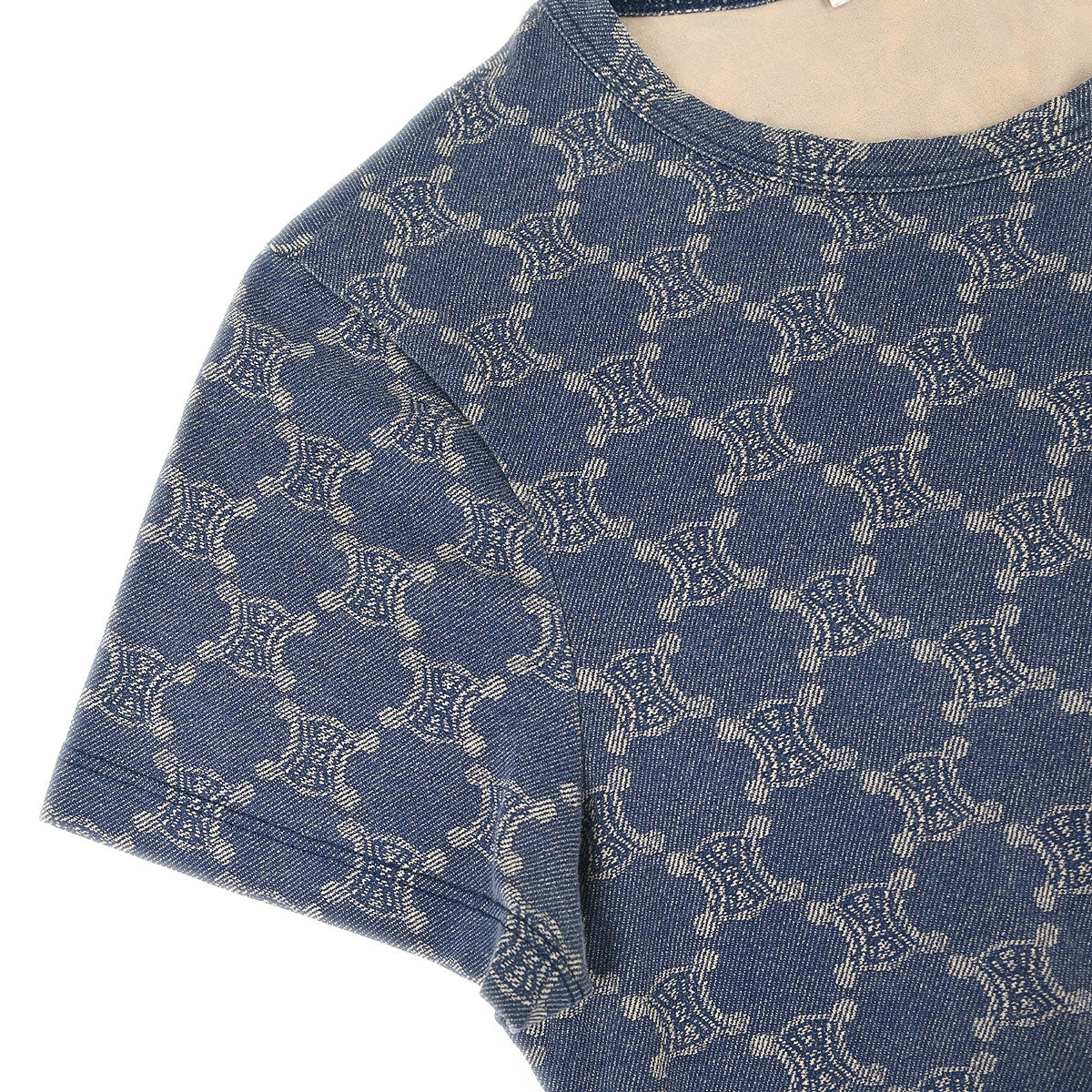 Celine Macadam T-shirt Top Navy