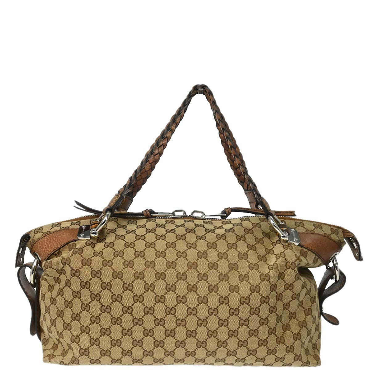 Gucci Brown GG Bamboo Handbag
