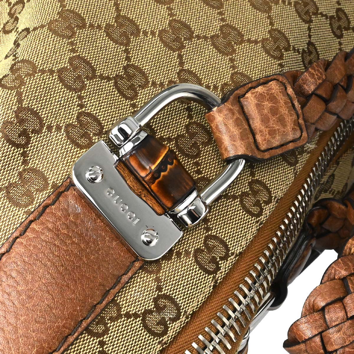 Gucci Brown GG Bamboo Handbag