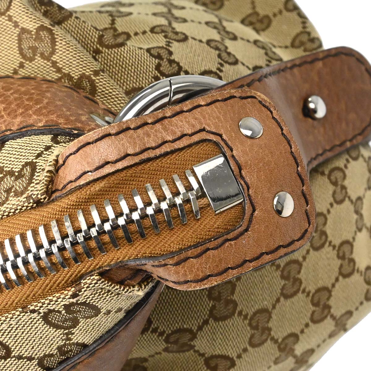 Gucci Brown GG Bamboo Handbag