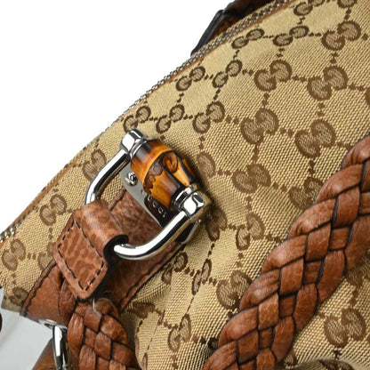 Gucci Brown GG Bamboo Handbag
