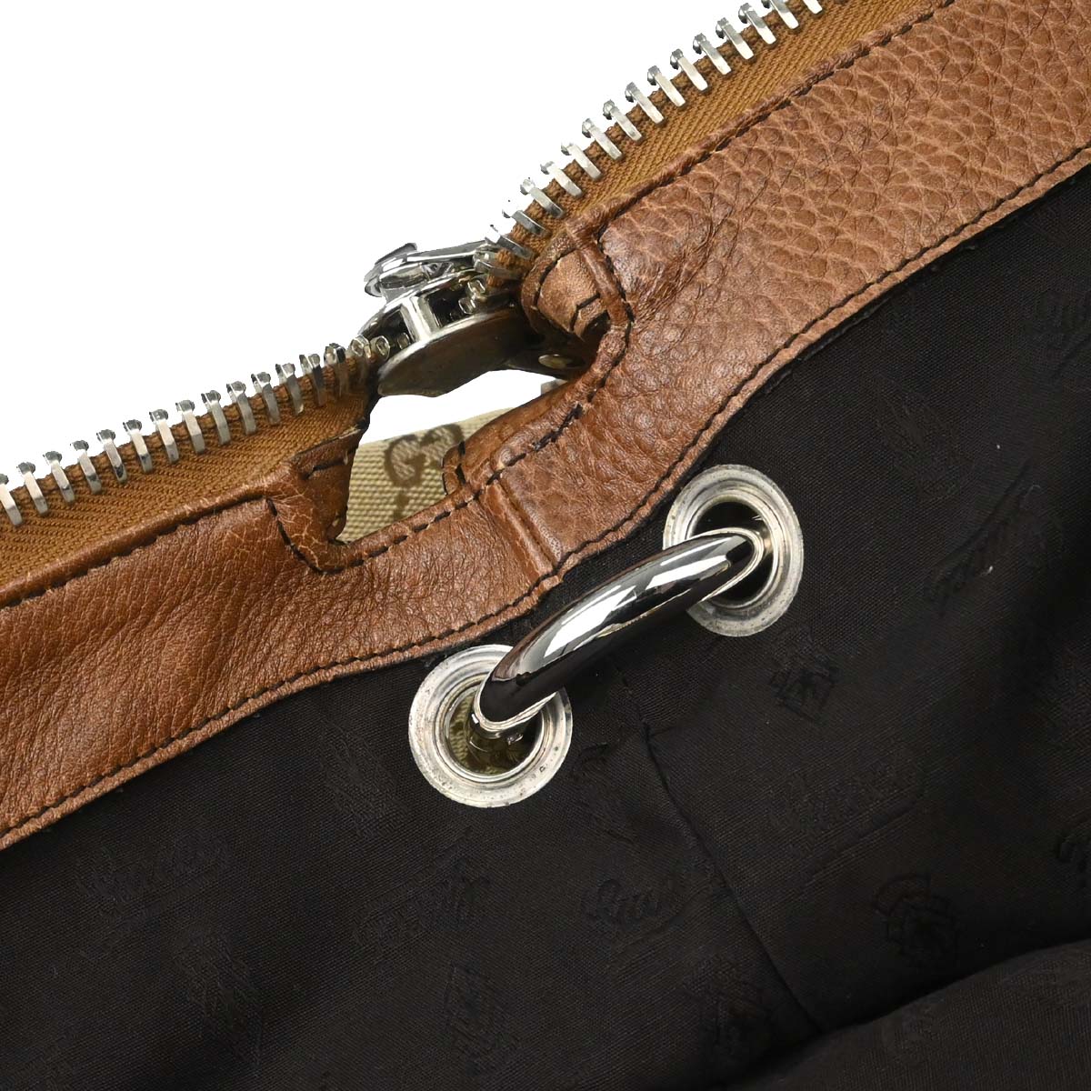 Gucci Brown GG Bamboo Handbag