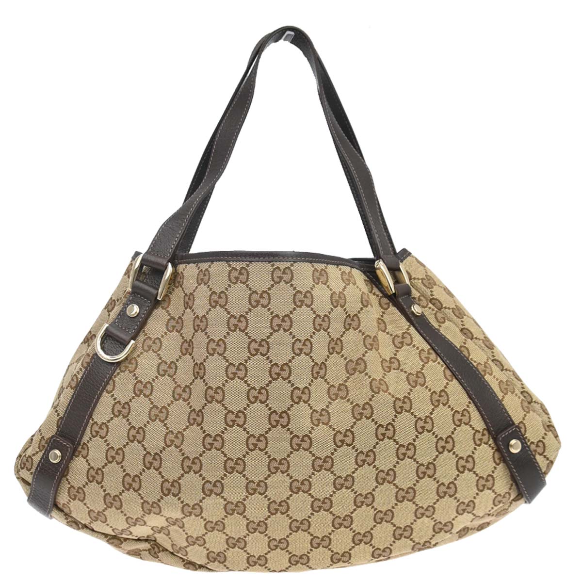 Gucci Beige Canvas GG Abbey D-ring Tote Handbag