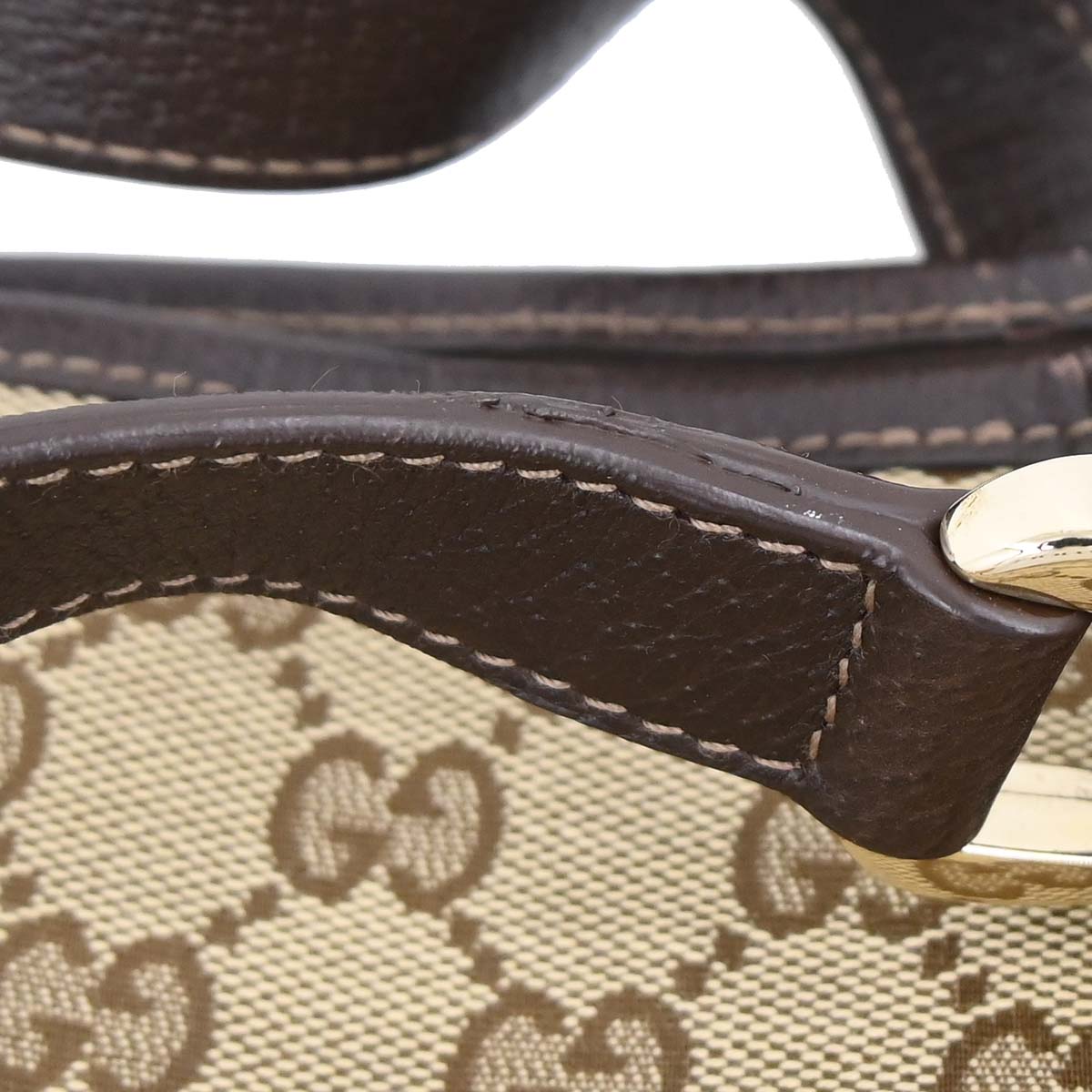 Gucci Beige Canvas GG Abbey D-ring Tote Handbag