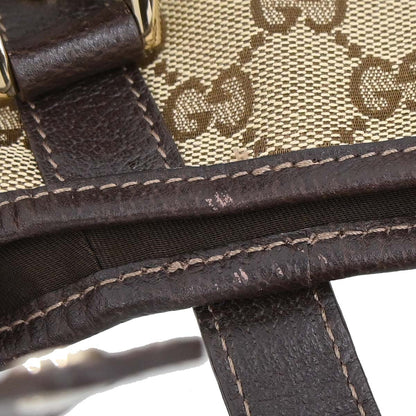 Gucci Beige Canvas GG Abbey D-ring Tote Handbag