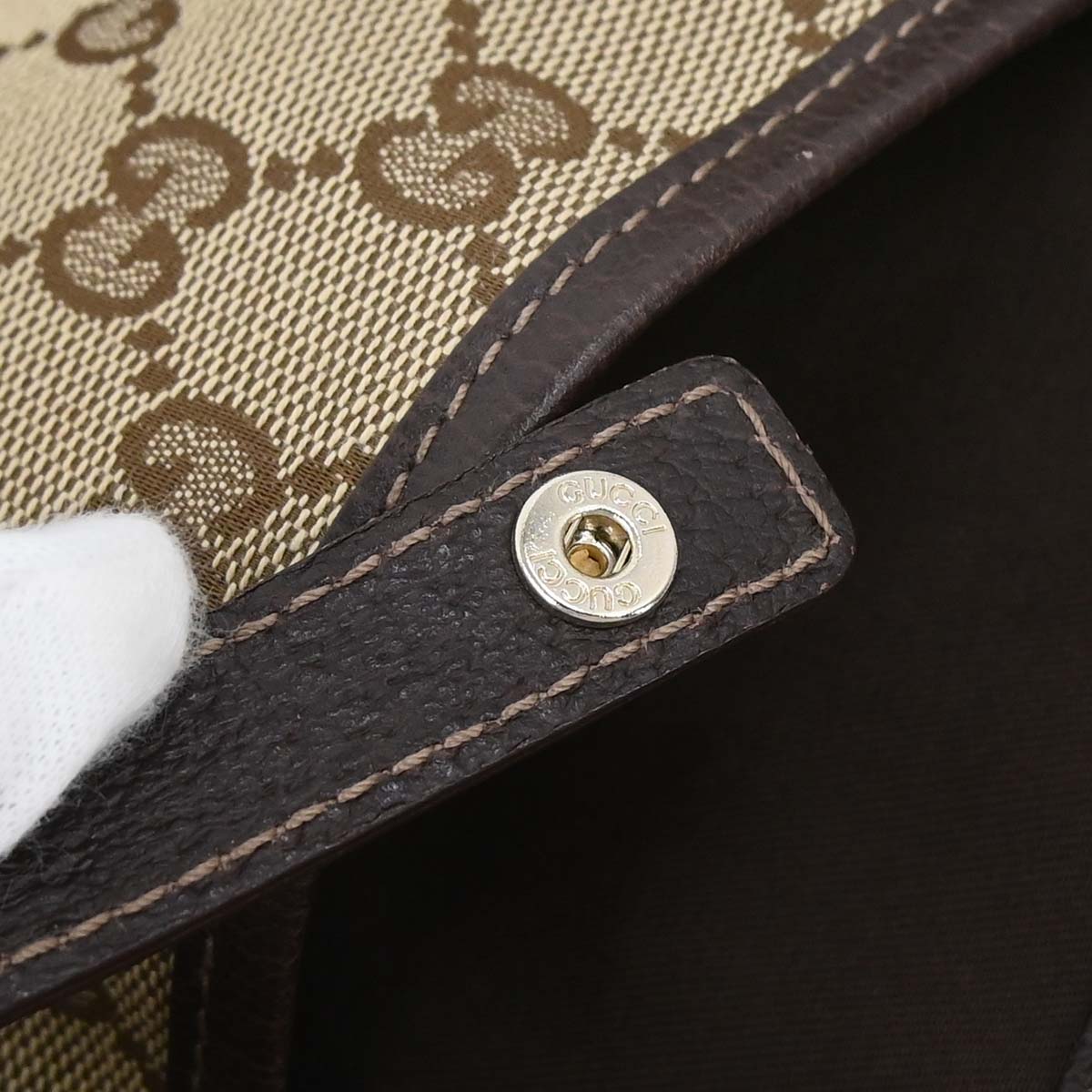 Gucci Beige Canvas GG Abbey D-ring Tote Handbag