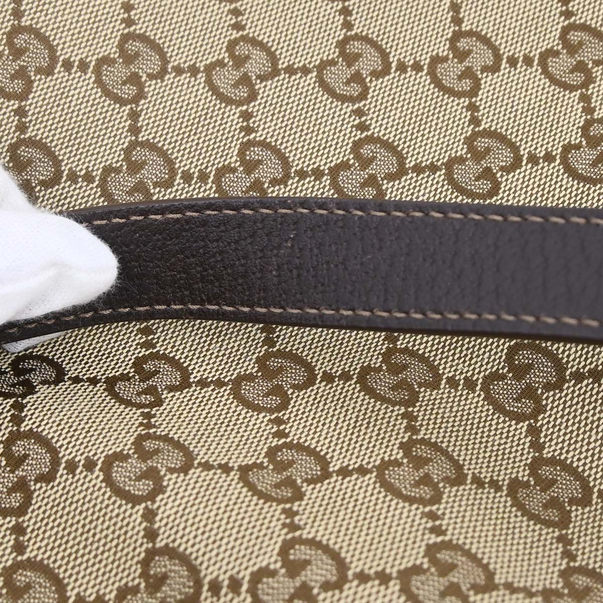 Gucci Beige Canvas GG Abbey D-ring Tote Handbag