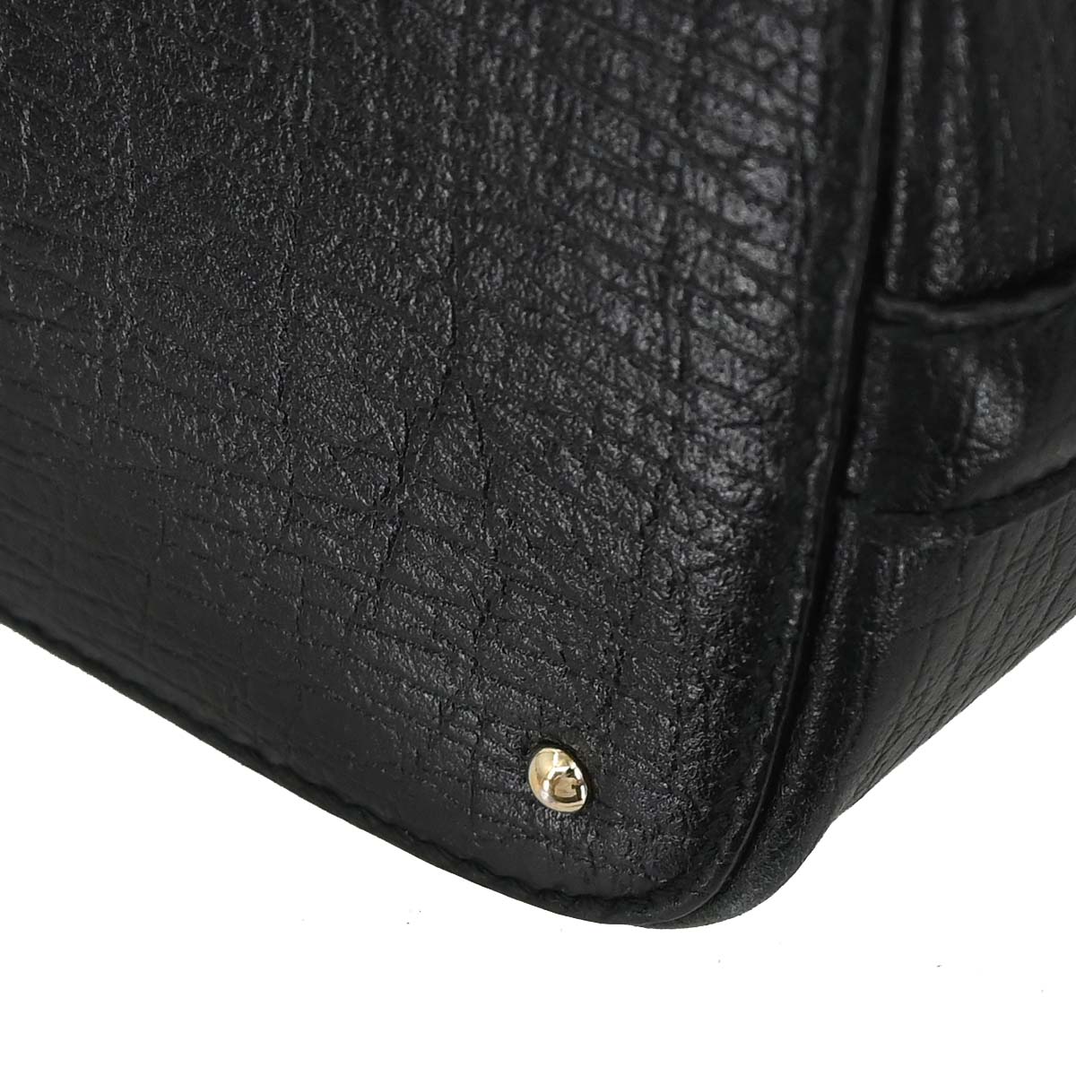 Gucci Black Canvas Horsebit GG Tote Handbag