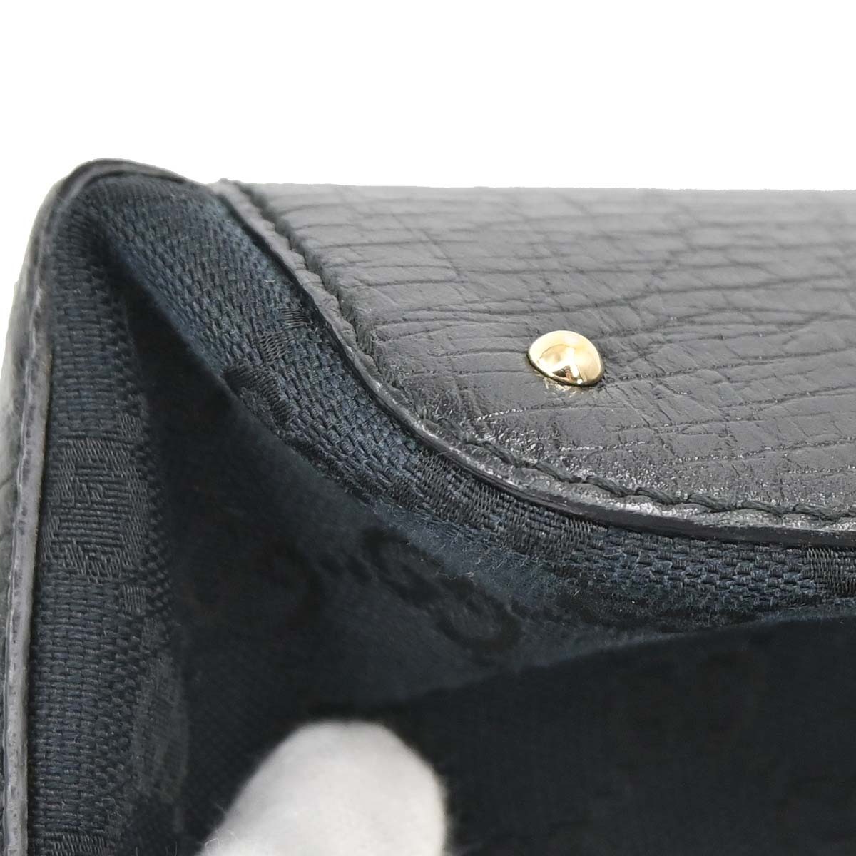 Gucci Black Canvas Horsebit GG Tote Handbag