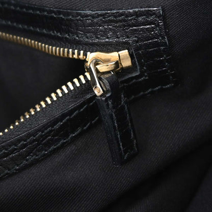 Gucci Black Canvas Horsebit GG Tote Handbag