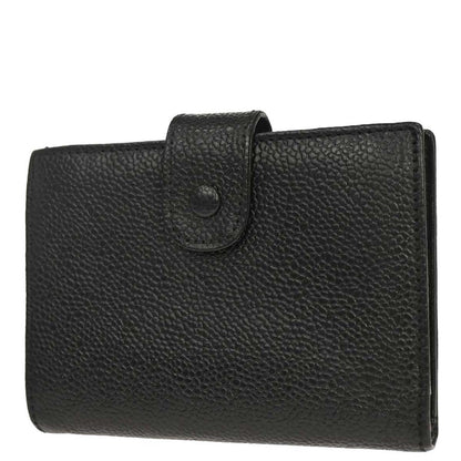 Chanel Black Caviar Skin Bifold Wallet Purse