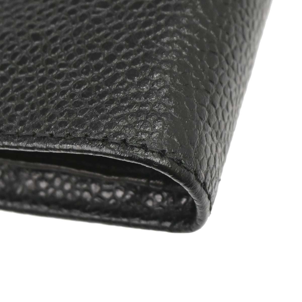 Chanel Black Caviar Skin Bifold Wallet Purse