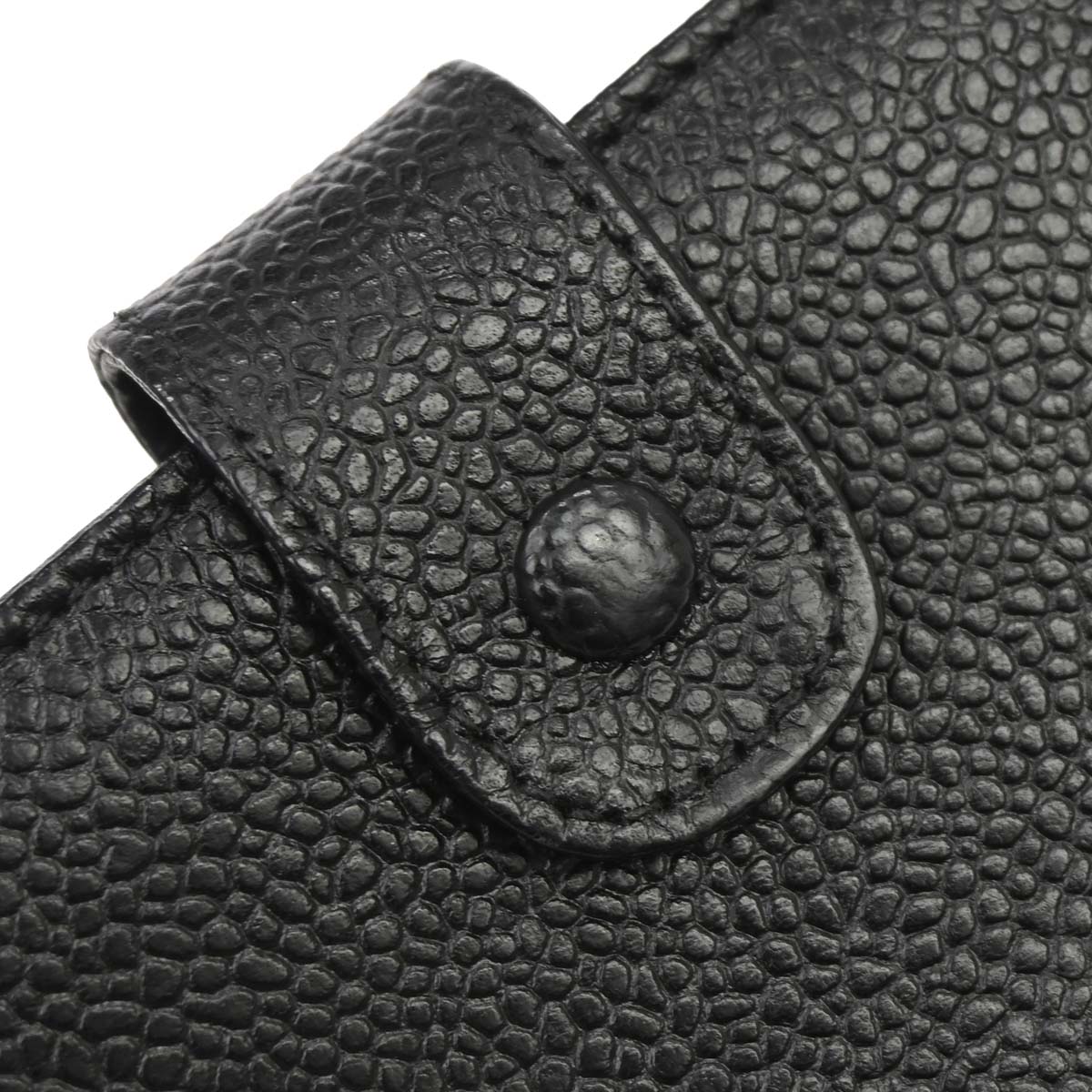 Chanel Black Caviar Skin Bifold Wallet Purse