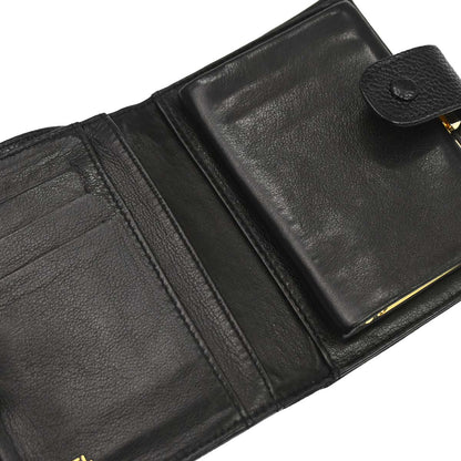 Chanel Black Caviar Skin Bifold Wallet Purse