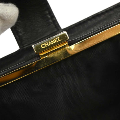 Chanel Black Caviar Skin Bifold Wallet Purse