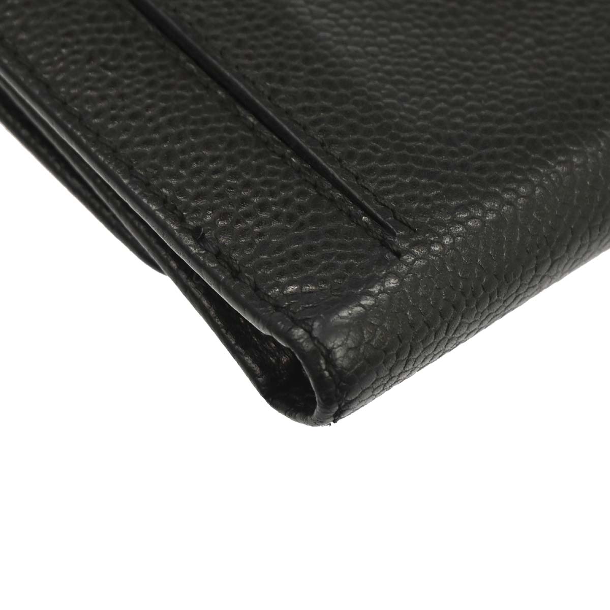 Chanel Black Caviar Skin Trifold Wallet