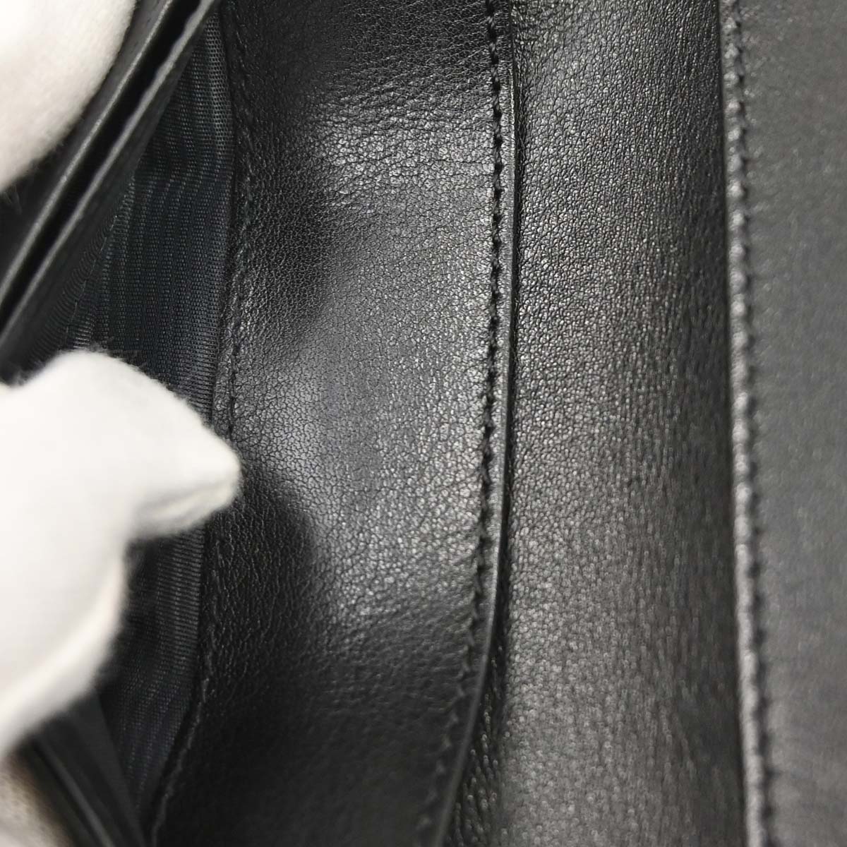 Chanel Black Caviar Skin Trifold Wallet