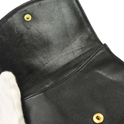 Chanel 1997-1999 Black Lambskin Bifold Wallet