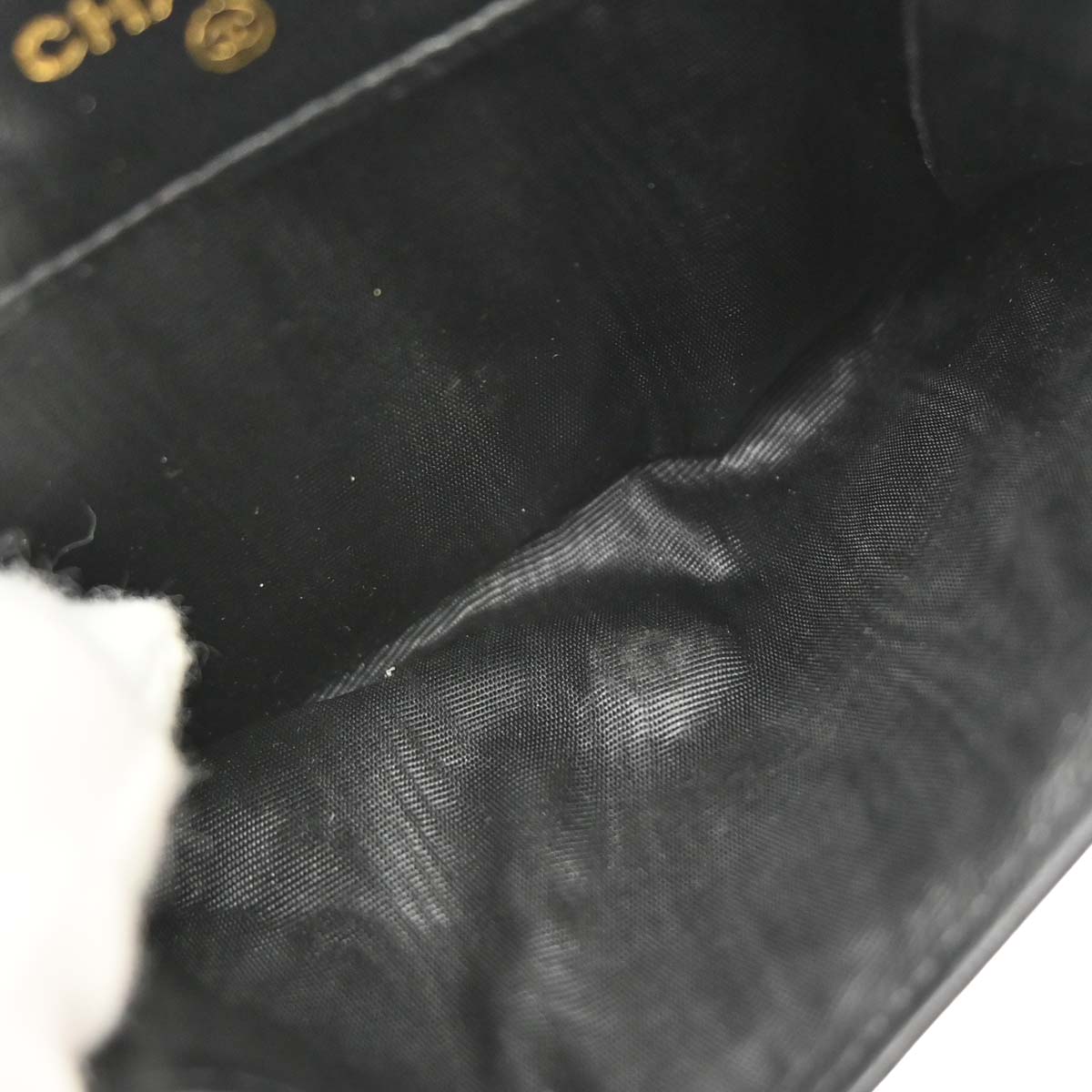 Chanel 1997-1999 Black Lambskin Bifold Wallet