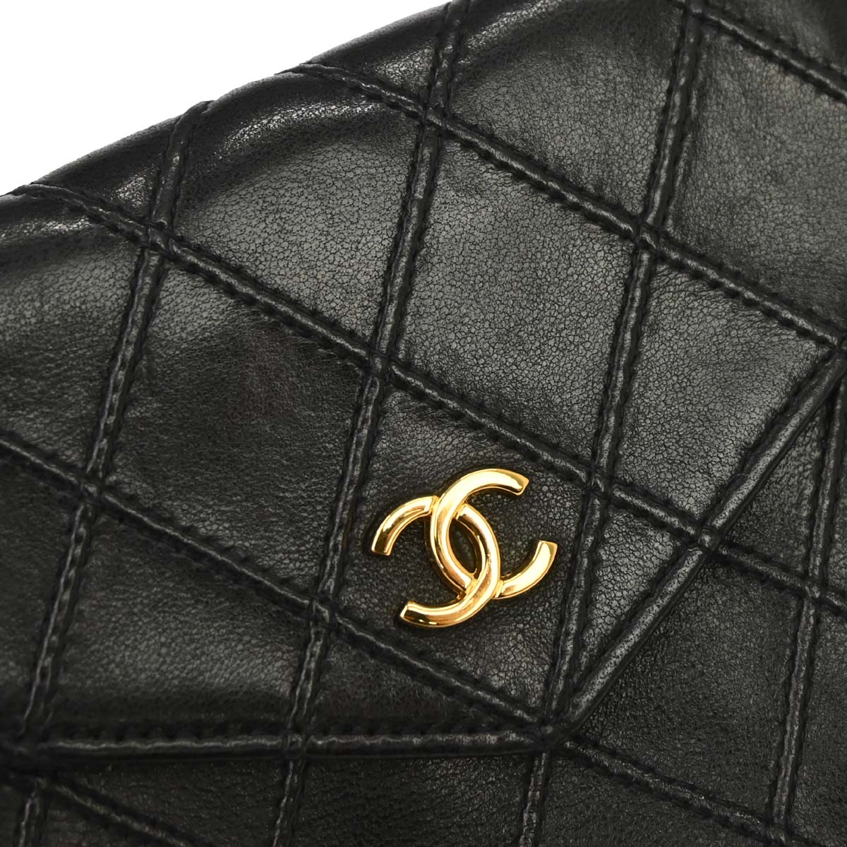 Chanel 1994-1996 Black Lambskin Bicolore Bifold Wallet