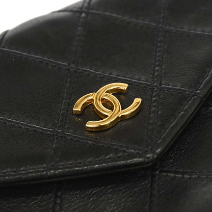 Chanel 1994-1996 Black Lambskin Bicolore Bifold Wallet