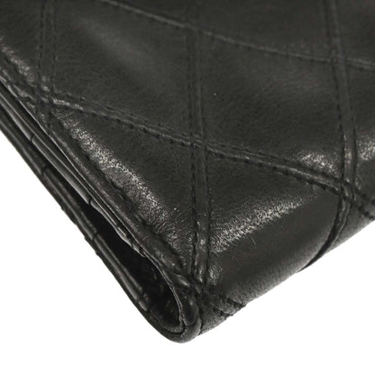 Chanel 1994-1996 Black Lambskin Bicolore Bifold Wallet