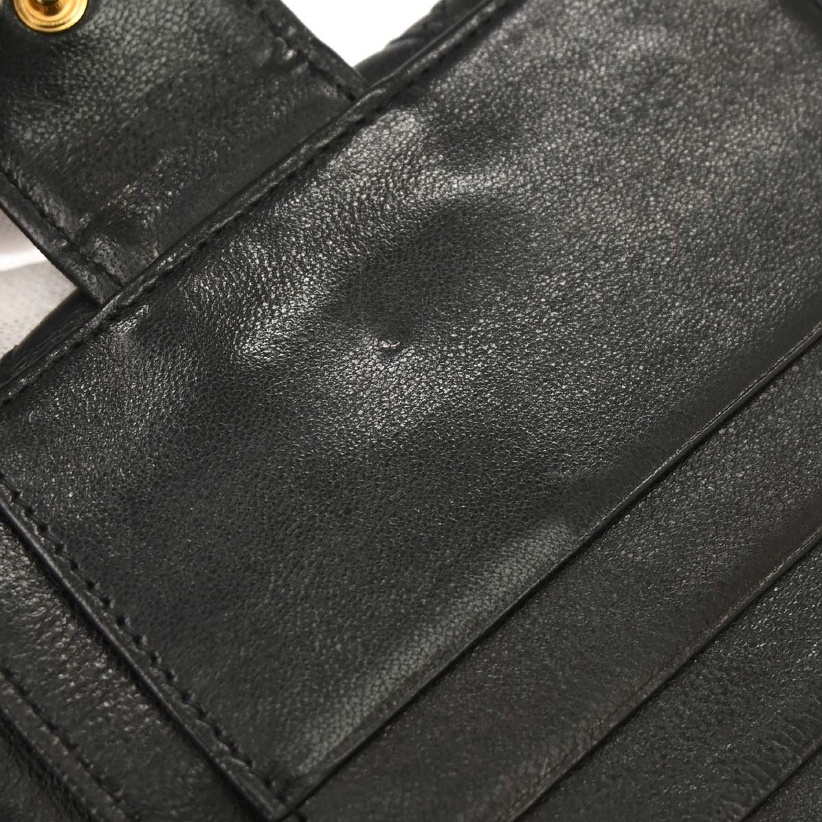 Chanel 1994-1996 Black Lambskin Bicolore Bifold Wallet