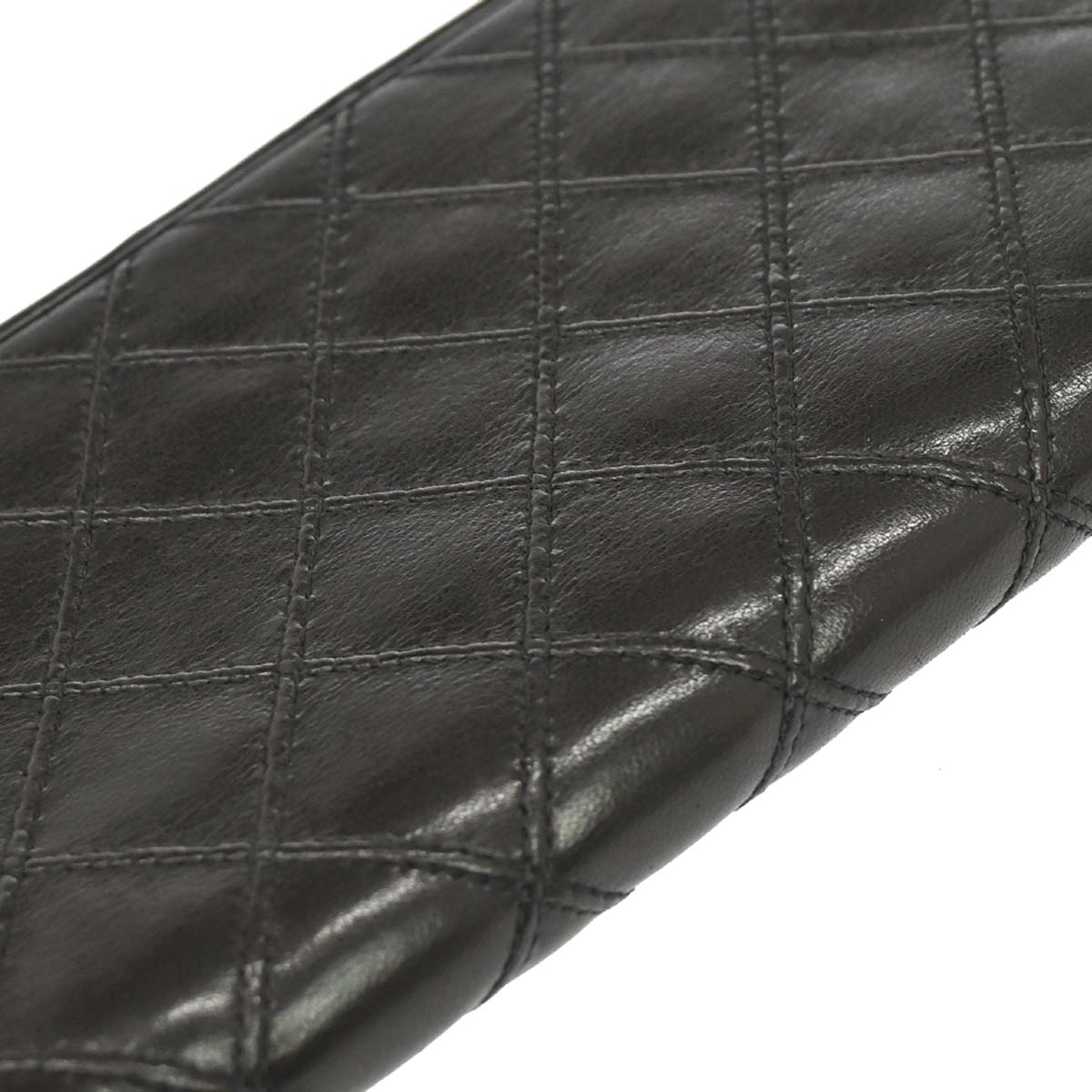 Chanel 1991-1994 Black Lambskin Bicolore Long Wallet