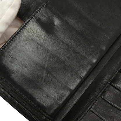 Chanel 1991-1994 Black Lambskin Bicolore Long Wallet
