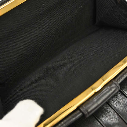Chanel 1991-1994 Black Lambskin Bicolore Long Wallet