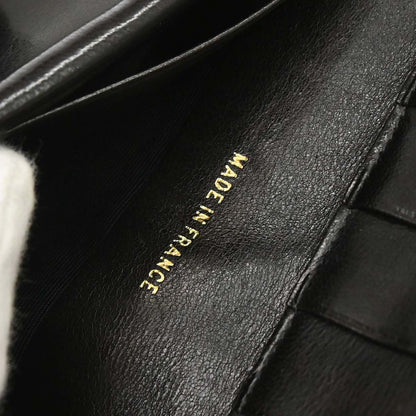 Chanel 1991-1994 Black Lambskin Bicolore Long Wallet