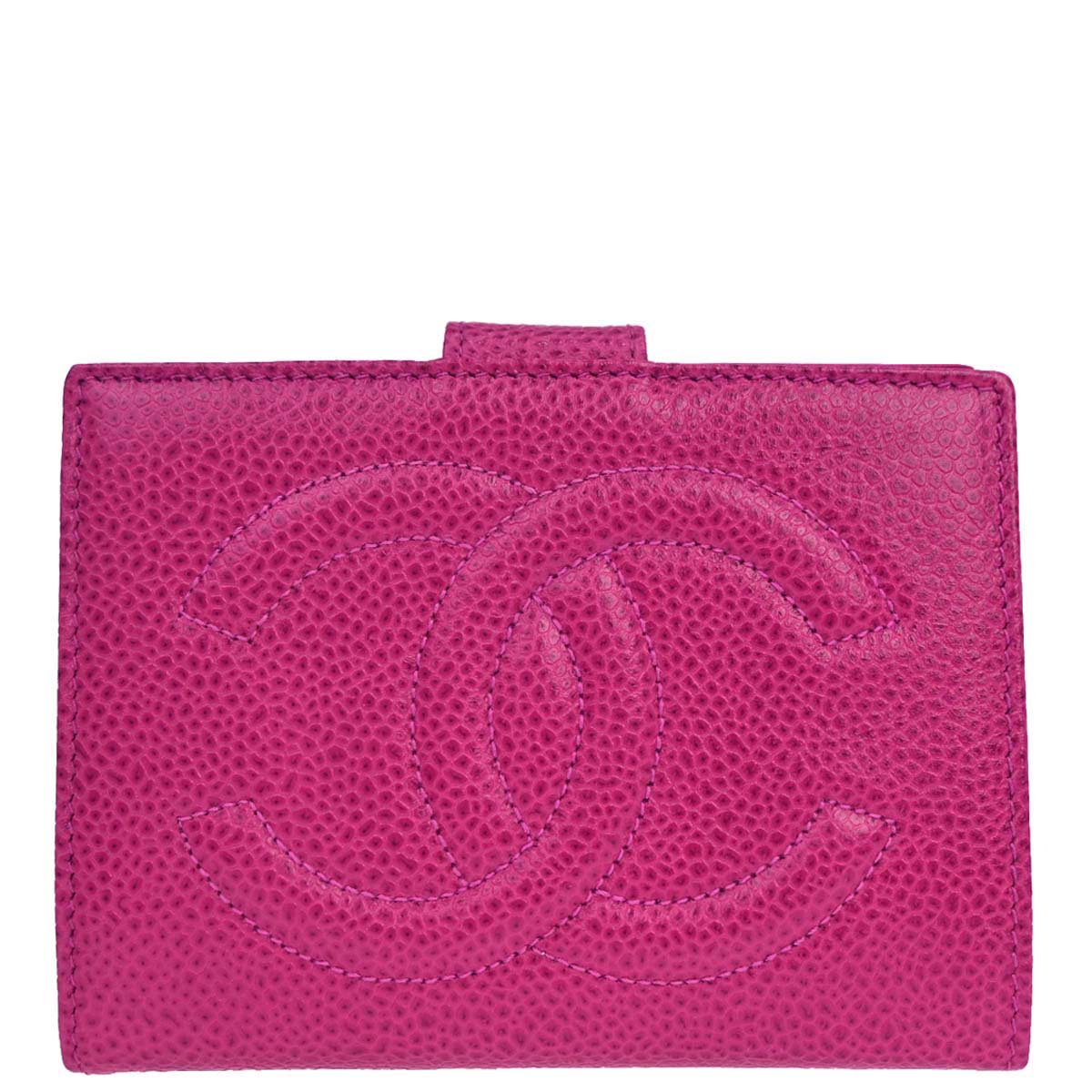 Chanel Pink Caviar Skin Bifold Wallet