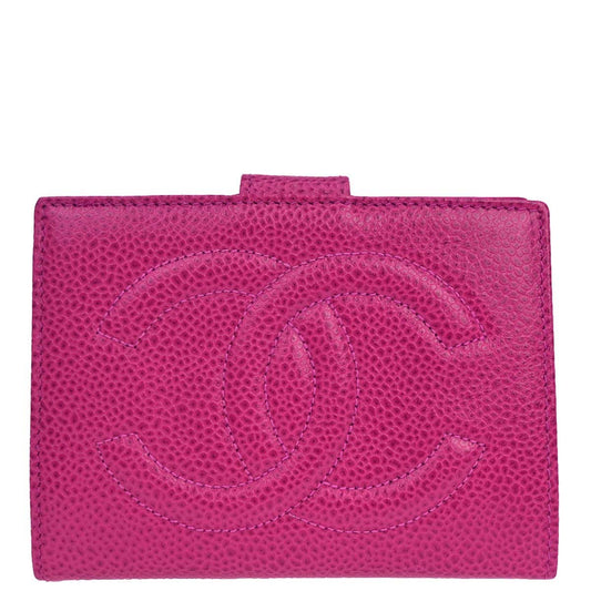 Chanel Pink Caviar Skin Bifold Wallet