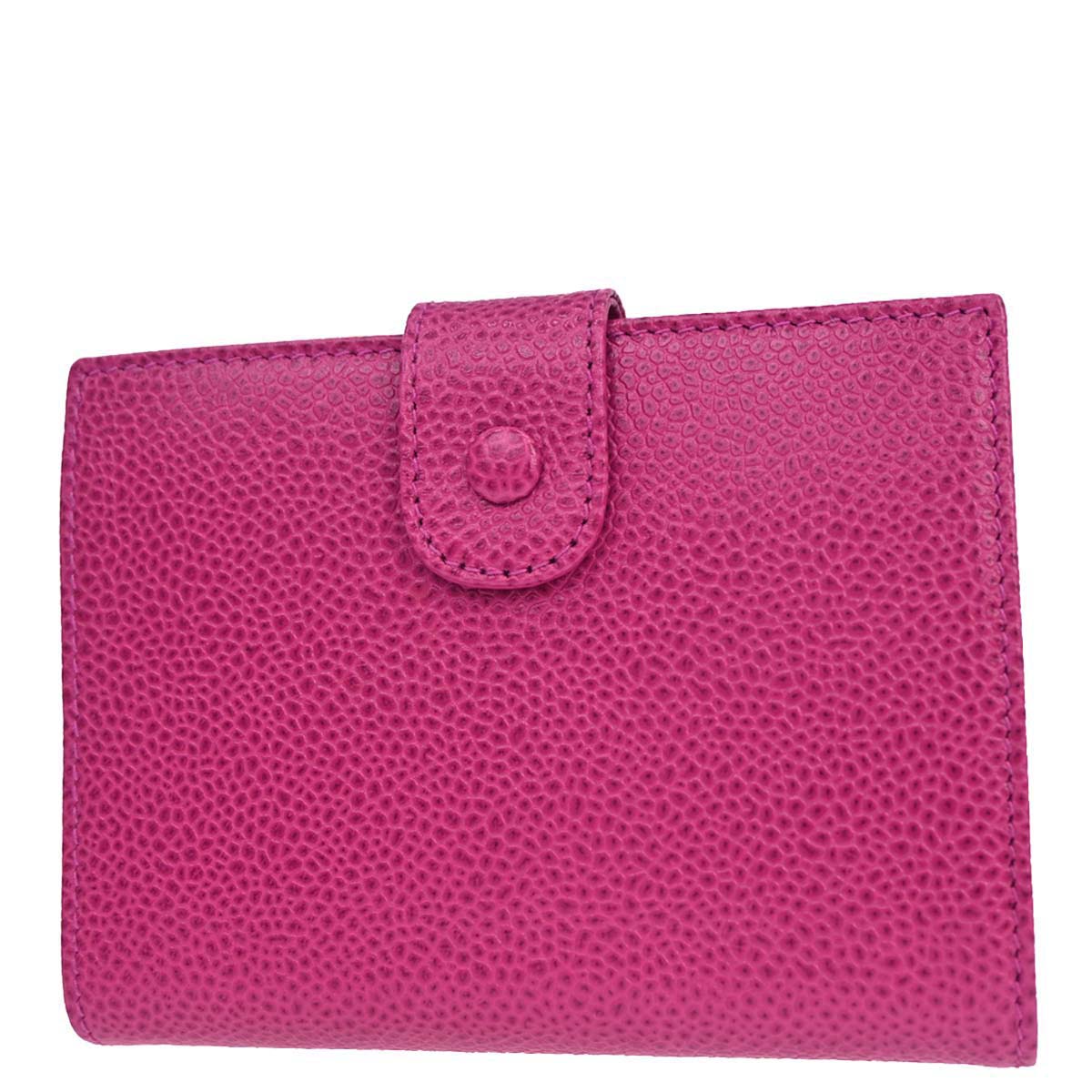 Chanel Pink Caviar Skin Bifold Wallet
