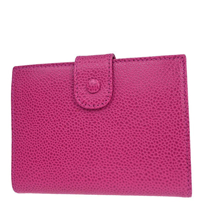 Chanel Pink Caviar Skin Bifold Wallet