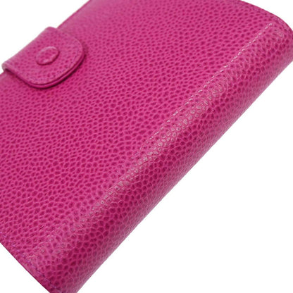 Chanel Pink Caviar Skin Bifold Wallet