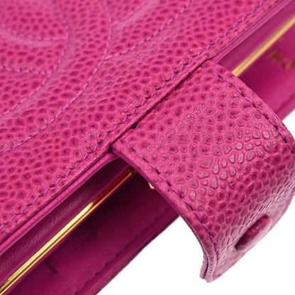 Chanel Pink Caviar Skin Bifold Wallet