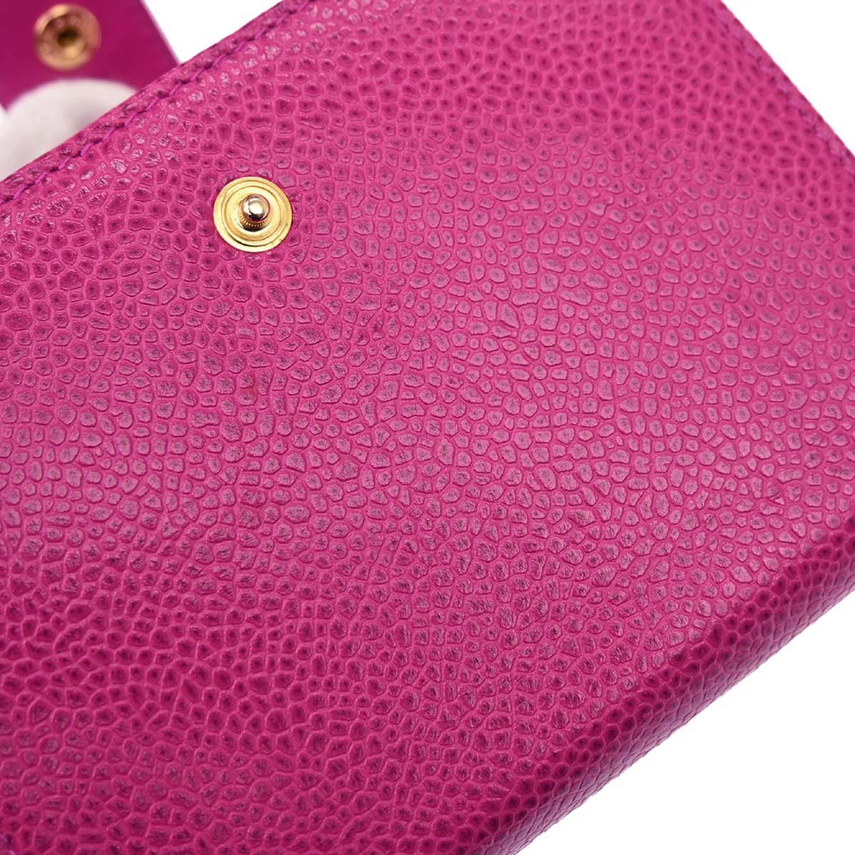 Chanel Pink Caviar Skin Bifold Wallet