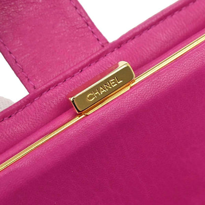 Chanel Pink Caviar Skin Bifold Wallet
