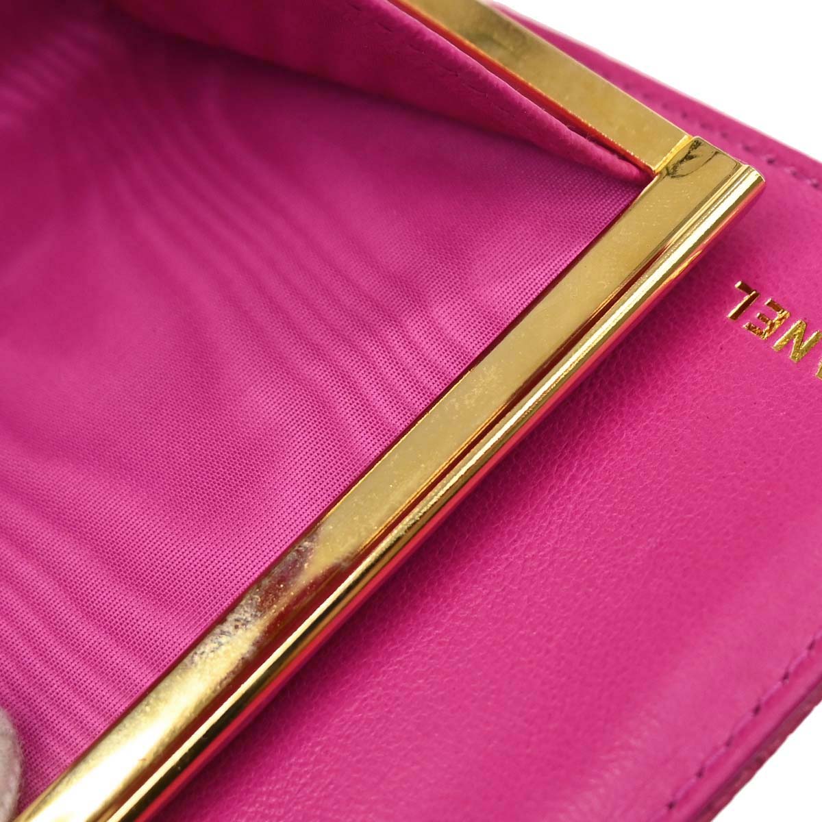 Chanel Pink Caviar Skin Bifold Wallet