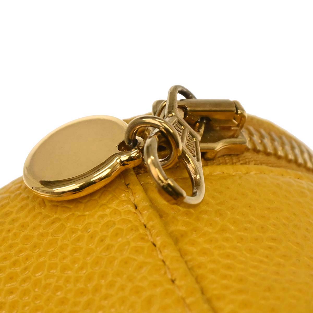 Chanel 1994-1996 Yellow Caviar Skin Jewelry Case Pouch