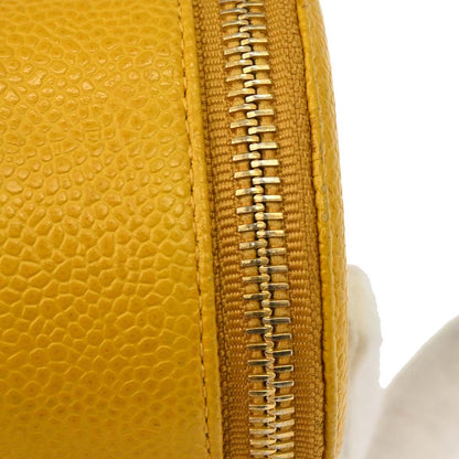 Chanel 1994-1996 Yellow Caviar Skin Jewelry Case Pouch