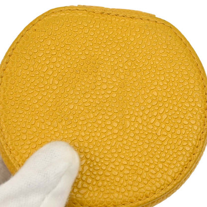 Chanel 1994-1996 Yellow Caviar Skin Jewelry Case Pouch