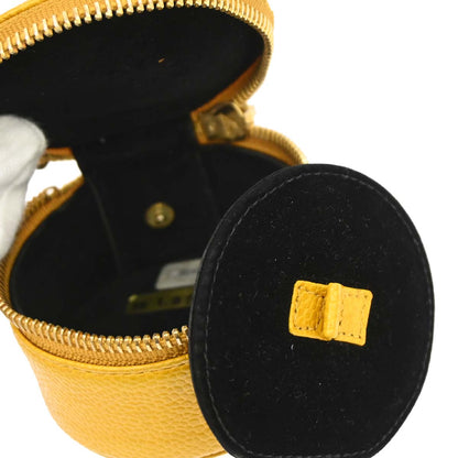 Chanel 1994-1996 Yellow Caviar Skin Jewelry Case Pouch